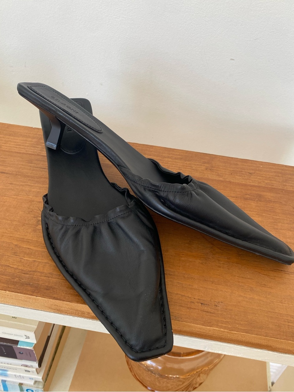 St. Agni Gathered Kitten Heels in black - Picture 6 of 15